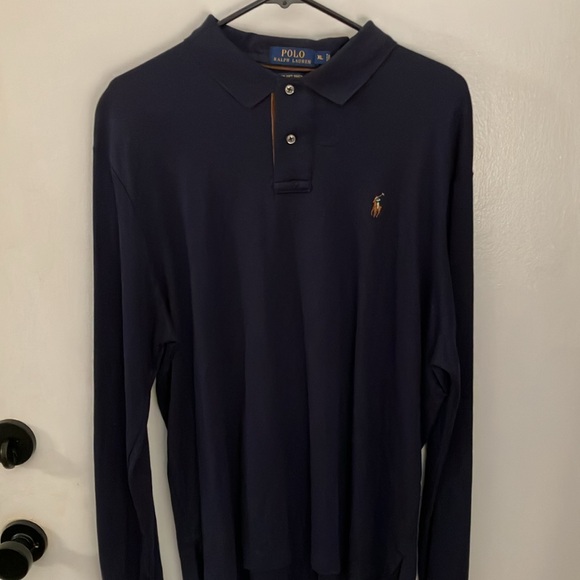 Polo Ralph Lauren Pima Soft Touch, Collared, Navy Long Sleeve - Picture 6 of 11